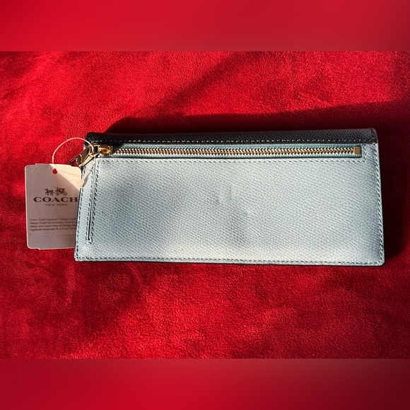 Coach Wallet - Cross Grain Leather in Blue - Picture 13 of 16